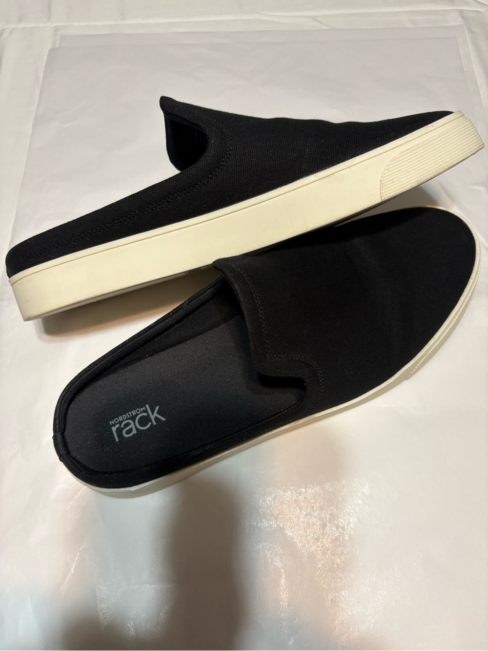 Women’s Nordstrom Rack Black Slip-On Canvas Loafers Size 10M